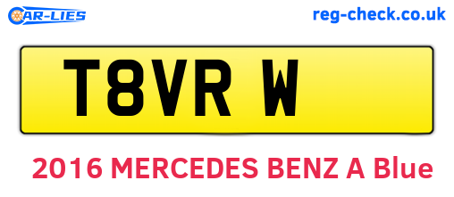 T8VRW are the vehicle registration plates.