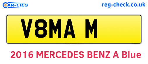 V8MAM are the vehicle registration plates.