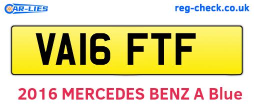 VA16FTF are the vehicle registration plates.