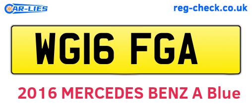 WG16FGA are the vehicle registration plates.