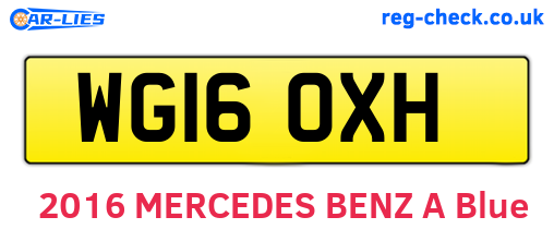 WG16OXH are the vehicle registration plates.