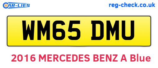 WM65DMU are the vehicle registration plates.