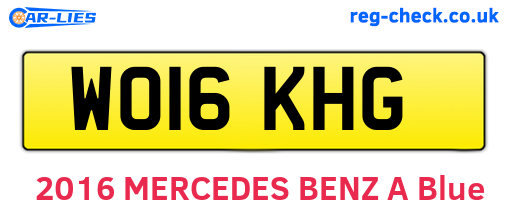 WO16KHG are the vehicle registration plates.