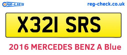 X321SRS are the vehicle registration plates.