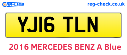 YJ16TLN are the vehicle registration plates.
