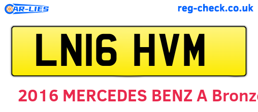 LN16HVM are the vehicle registration plates.