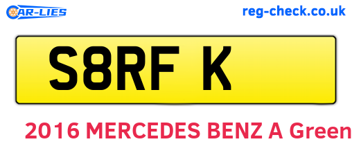 S8RFK are the vehicle registration plates.