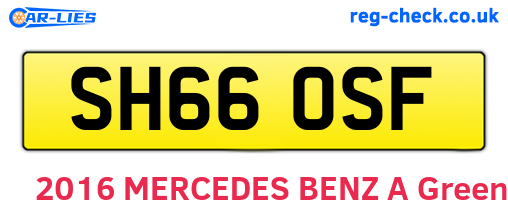 SH66OSF are the vehicle registration plates.