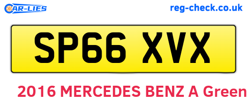 SP66XVX are the vehicle registration plates.