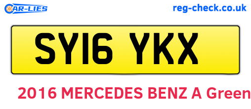 SY16YKX are the vehicle registration plates.