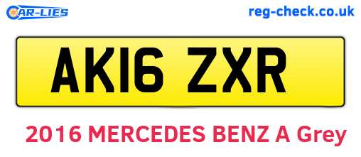 AK16ZXR are the vehicle registration plates.