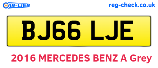 BJ66LJE are the vehicle registration plates.