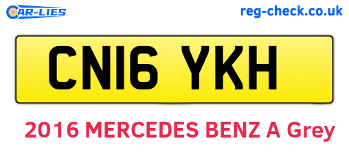 CN16YKH are the vehicle registration plates.