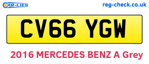 CV66YGW are the vehicle registration plates.