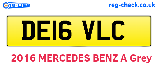 DE16VLC are the vehicle registration plates.