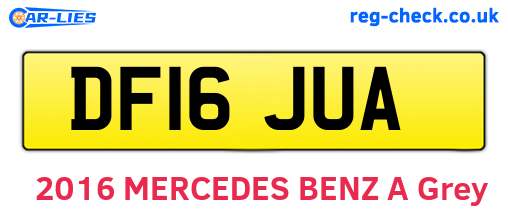 DF16JUA are the vehicle registration plates.