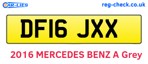 DF16JXX are the vehicle registration plates.