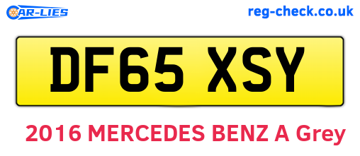 DF65XSY are the vehicle registration plates.