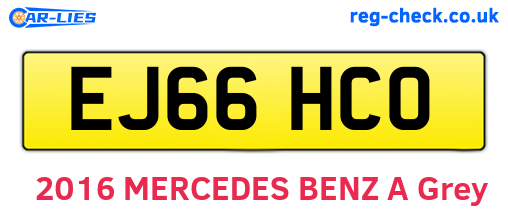 EJ66HCO are the vehicle registration plates.