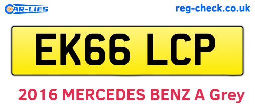 EK66LCP are the vehicle registration plates.