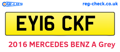 EY16CKF are the vehicle registration plates.