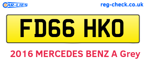 FD66HKO are the vehicle registration plates.