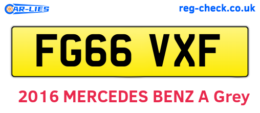 FG66VXF are the vehicle registration plates.