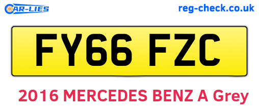 FY66FZC are the vehicle registration plates.