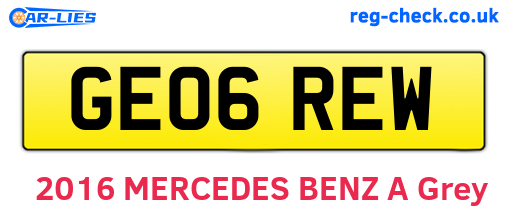 GE06REW are the vehicle registration plates.
