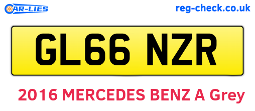 GL66NZR are the vehicle registration plates.