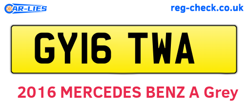 GY16TWA are the vehicle registration plates.