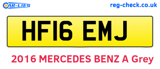 HF16EMJ are the vehicle registration plates.