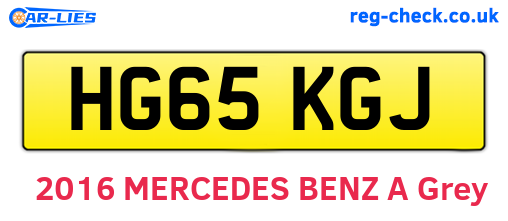 HG65KGJ are the vehicle registration plates.