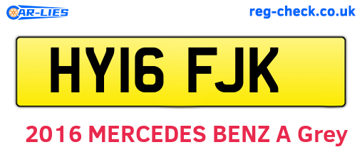 HY16FJK are the vehicle registration plates.