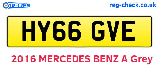 HY66GVE are the vehicle registration plates.