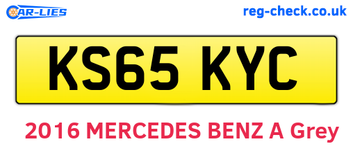 KS65KYC are the vehicle registration plates.