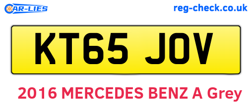 KT65JOV are the vehicle registration plates.