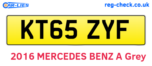 KT65ZYF are the vehicle registration plates.