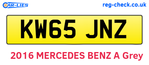 KW65JNZ are the vehicle registration plates.