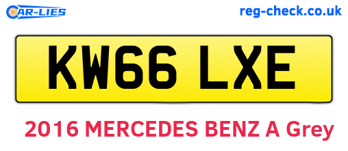 KW66LXE are the vehicle registration plates.