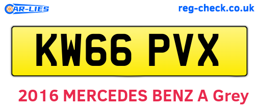 KW66PVX are the vehicle registration plates.