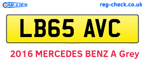 LB65AVC are the vehicle registration plates.
