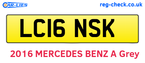 LC16NSK are the vehicle registration plates.