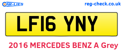 LF16YNY are the vehicle registration plates.