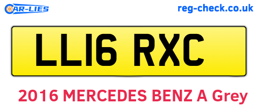 LL16RXC are the vehicle registration plates.