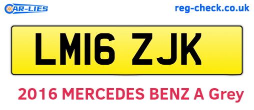 LM16ZJK are the vehicle registration plates.
