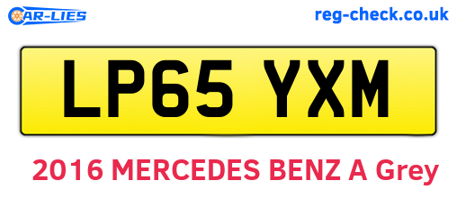 LP65YXM are the vehicle registration plates.