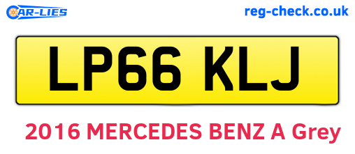 LP66KLJ are the vehicle registration plates.