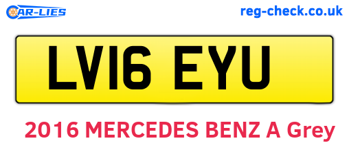 LV16EYU are the vehicle registration plates.