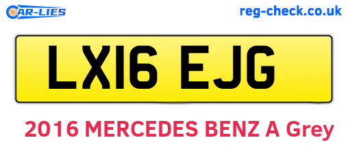LX16EJG are the vehicle registration plates.